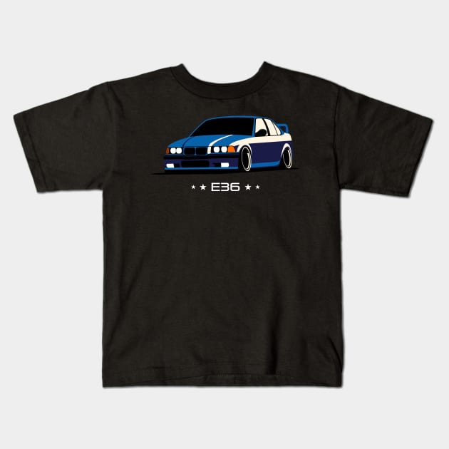 E36 Bimmer minimalist style Kids T-Shirt by masjestudio